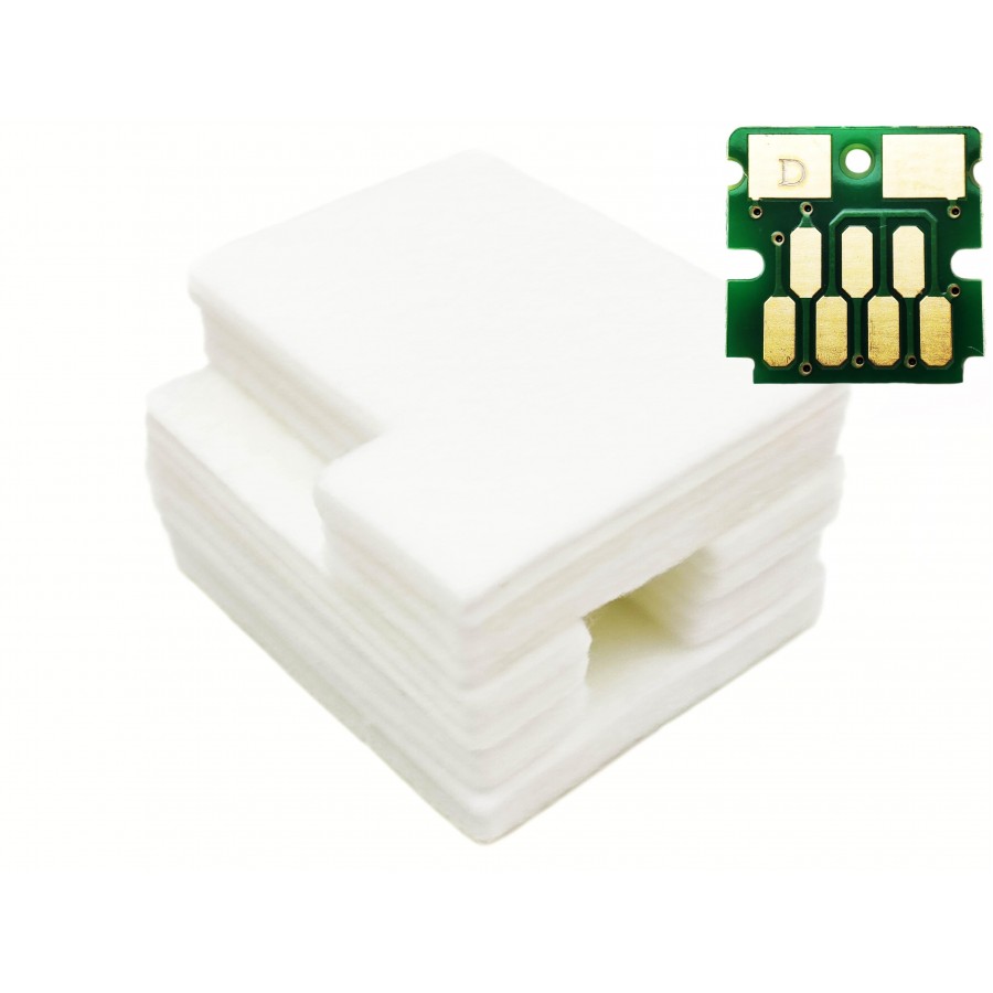 Комплект подушек и чип для контейнера отработанных чернил Epson XP2100 / XP3100 / C9344  с быстрой доставкой