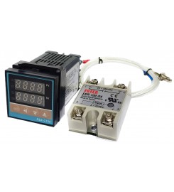  Терморегулятор в комплекті з термопарою та твердотілим реле SSR-100DA