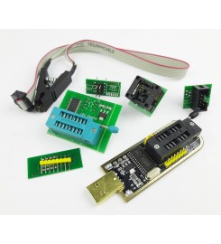 USB-програматор CH341A з набором перехідників для EEPROM і FLASH мікросхем 24, 25 серій