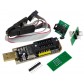 USB програматор CH341A з прищіпкою EEPROM Flash для EEPROM і FLASH мікросхем 24, 25 серій з швидкою доставкою