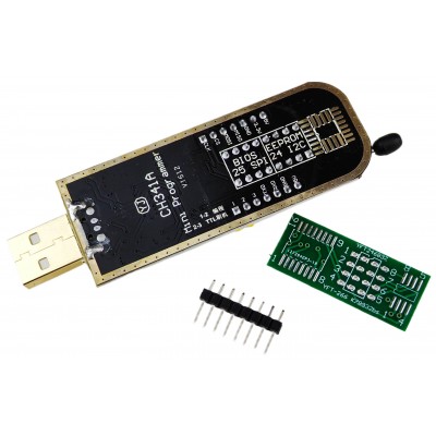 USB программатор CH341A для EEPROM и FLASH микросхем 24, 25 серий USB программатор CH341A для EEPROM и FLASH микросхем 24, 25 серий