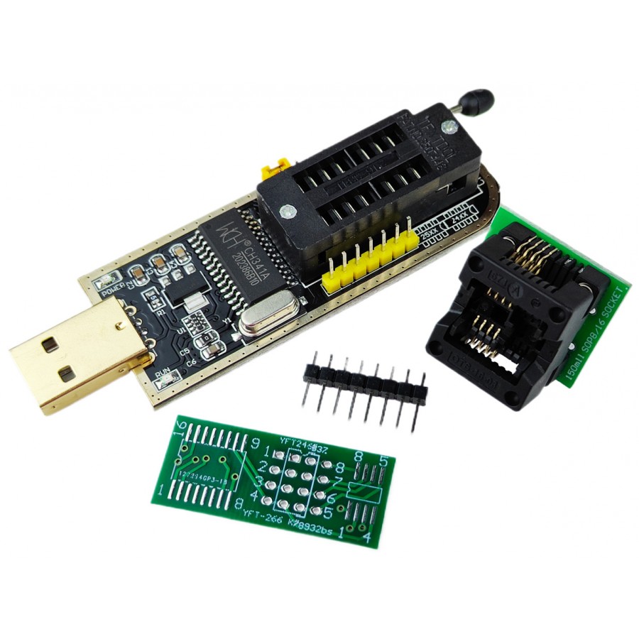USB програматор CH341A + Адаптер для програматора SOP8-DIP8 / CH341AS1 з швидкою доставкою