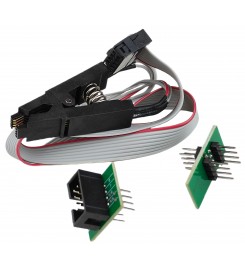 Перехідний затискач, кліпса для програматора USB  + 2 перехідника SOIC8 SOP8 
