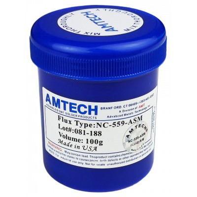 Флюс, гель-паста AMTECH NC-559-ASM для паяння, ребола BGA / PGA / CSP / SMD / 100g