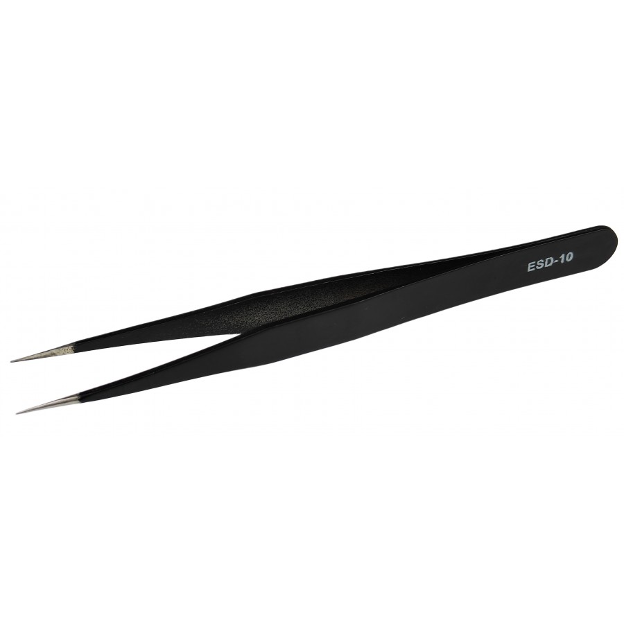 Антистатический пинцет Tweezers прямой с острыми кончиками для ремонта / ESD-10B с быстрой доставкой