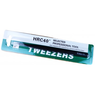 Пинцет антистатический Tweezers с прямыми острыми кончиками для ремонта / ESD-11B Пинцет антистатический Tweezers с прямыми острыми кончиками для ремонта / ESD-11B