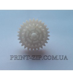 Шестерня 27T/18T привода прижимного и выходного валов HP LJ 1010 / 1012 / 1015 / 1018 / M1005 / Canon LBP2900 / LBP3000 / FAX-L100 / L120 / L95 / FAX-L160 / L140 / RU5-0177-000000 / RU5-0177