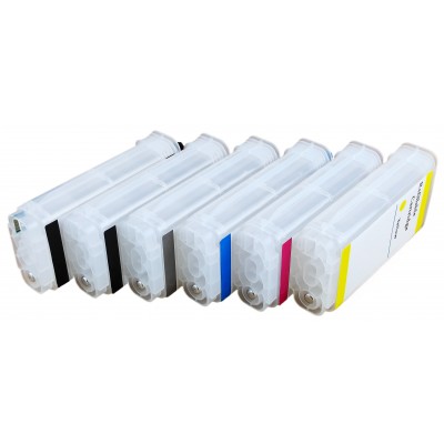 Перезаправляемые картриджи для плоттеров HP DesignJet T610 / T620 / T770 / T790 / T795 / T1100 / T1200 / T1120 / T1300 / T2300 с чипом, 6шт. по 130мл Перезаправляемые картриджи для плоттеров HP DesignJet T610 / T620 / T770 / T790 / T795 / T1100 / T1200 / T1120 / T1300 / T2300 с чипом, 6шт. по 130мл