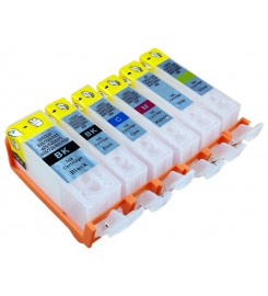 Перезаправні картриджі, ПЗК Printero з чіпами 6 шт. для Canon PIXMA MG6140 / MG6240 / MG8140 / MG8240 / RC-425/6C