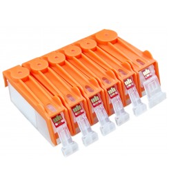 Перезаправні картриджі, ПЗК Printero з чіпами 6 шт. для Canon PIXMA MG6140 / MG6240 / MG8140 / MG8240 / RC-425/6C