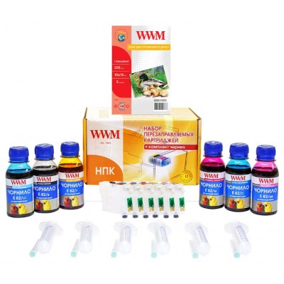 Набір перезаправних картриджів WWM для Epson Stylus Photo R270 / T50 / T59 / TX650 / TX659 / RC.T082T Набір перезаправних картриджів WWM для Epson Stylus Photo R270 / T50 / T59 / TX650 / TX659 / RC.T082T