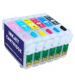 Перезаправні картриджі, ПЗК Printero з чіпами 6шт. для Epson Stylus Photo R270 / R290 / R295 / R390 / TX650 / RE-T0821