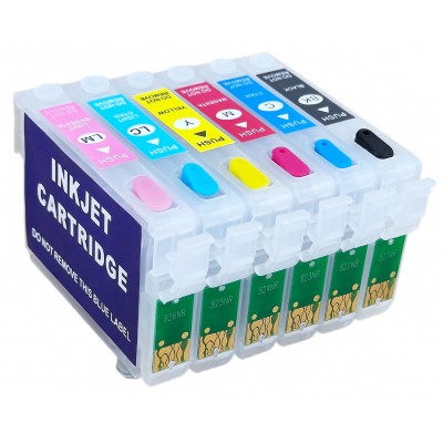 Перезаправляемые картриджи, ПЗК Printero с чипами 6шт. для Epson Stylus Photo R270 / R290 / R295 / R390 / TX650 / RE-T0821 Перезаправляемые картриджи, ПЗК Printero с чипами 6шт. для Epson Stylus Photo R270 / R290 / R295 / R390 / TX650 / RE-T0821