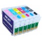 Перезаправляемые картриджи, ПЗК Printero с чипами 6шт. для Epson Stylus Photo R270 / R290 / R295 / R390 / TX650 / RE-T0821 с быстрой доставкой