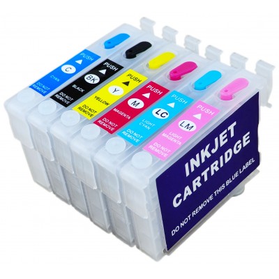 Перезаправляемые картриджи, ПЗК Printero без чипов 6шт. для Epson Stylus Photo R270 / R290 / R295 / R390 / TX650 / RE-T0821L Перезаправляемые картриджи, ПЗК Printero без чипов 6шт. для Epson Stylus Photo R270 / R290 / R295 / R390 / TX650 / RE-T0821L