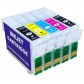 Перезаправляемые картриджи, ПЗК Printero с чипами 5 шт. для Epson Stylus Office BX310FN / BX320FW / RE-T12915C с быстрой доставкой