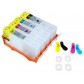 Перезаправляемые картриджи, ПЗК Printero с чипами 4 шт. для HP DeskJet Ink Advantage 3525 / 4615 / 4625 / 5525 / 6525 / RH-655/4C с быстрой доставкой