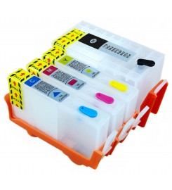 Перезаправляемые картриджи, ПЗК Printero с чипами 4 шт. для HP OfficeJet 6000 / 6500 / 7000 / 7500 / RH-920XL