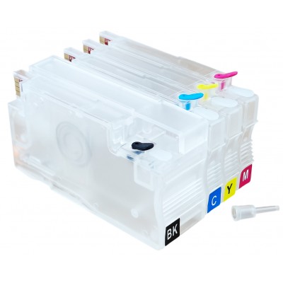 Перезаправляемые картриджи, ПЗК Printero с чипами 4 шт. для HP DesignJet T120 / T125 / T130 / T520 / T525 / T530 / RH117-4C Перезаправляемые картриджи, ПЗК Printero с чипами 4 шт. для HP DesignJet T120 / T125 / T130 / T520 / T525 / T530 / RH117-4C