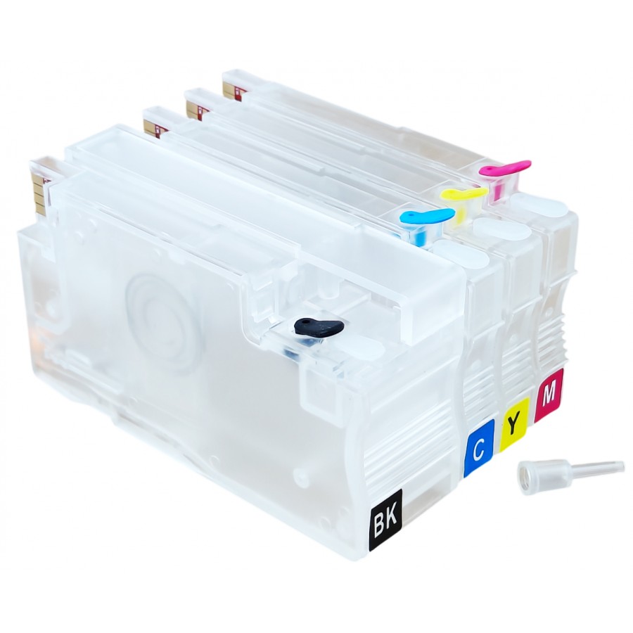 Перезаправні картриджі, ПЗК Printero з чіпами 4 шт. для HP DesignJet T120 / T125 / T130 / T520 / T525 / T530 / RH117-4C з швидкою доставкою