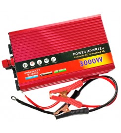 Перетворювач струму. Автомобільний інвертор 12V 220V 3000W сигментний дисплей USB