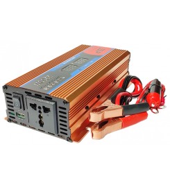 Перетворювач струму. Автомобільний інвертор 12 V 220 V 2200 W сигментний дисплей USB GOLD