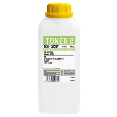Тонер ColorWay для HP CLJ CP3520 / CP3525 бутль 180г Yellow / TCH-3525Y Тонер ColorWay для HP CLJ CP3520 / CP3525 бутль 180г Yellow / TCH-3525Y