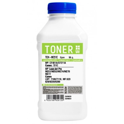 Тонер ColorWay для HP CLJ Pro 200 M251 / MFP276 пляшка 55г Cyan / TCH-M251C