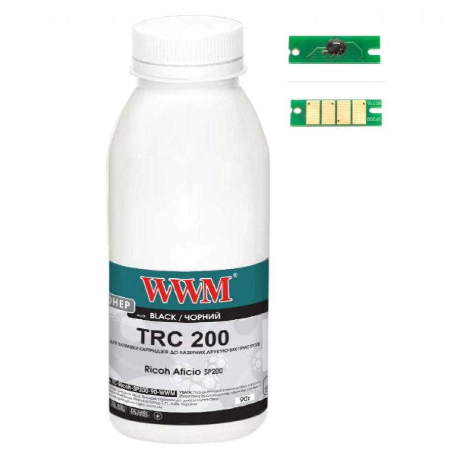 Тонер+чип WWM для Ricoh Aficio SP200 бутль 90г Black TC-Ricoh-SP200-90-WWM с быстрой доставкой