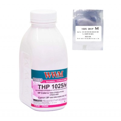 Тонер+чип WWM для HP CLJ CP1025 бутль 35г Magenta TC1025M Тонер+чип WWM для HP CLJ CP1025 бутль 35г Magenta TC1025M