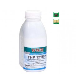 Тонер+чип WWM для HP CLJ CP1215 / CP1515 / CM1312 бутль 40г Cyan TC1215C