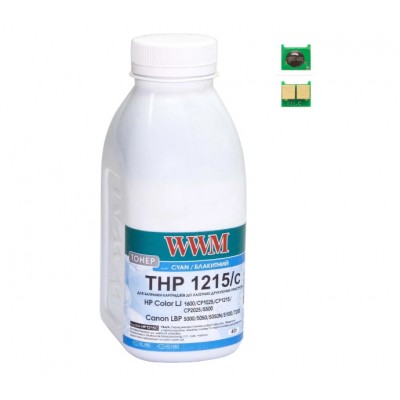 Тонер+чип WWM для HP CLJ CP1215 / CP1515 / CM1312 бутль 40г Cyan TC1215C Тонер+чип WWM для HP CLJ CP1215 / CP1515 / CM1312 бутль 40г Cyan TC1215C