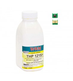Тонер+чип WWM для HP CLJ CP1215 / CP1515 / CM1312 бутль 40г Yellow TC1215Y