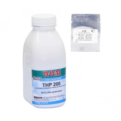 Тонер+чіп WWM для HP CLJ Pro 200 / M251 / M276n пляшка 60г Cyan TC200C