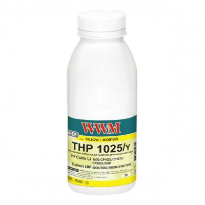 Тонер WWM для HP CLJ CP1025 / Canon LBP 5050 / 7100 пляшка 35г Yellow HP1025Y