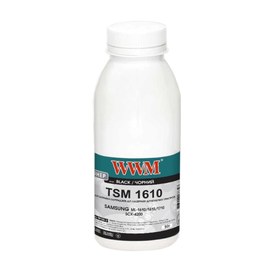 Тонер WWM для Samsung ML1610 / ML1710 / ML2250 бутль 50г Black TB120-2 с быстрой доставкой