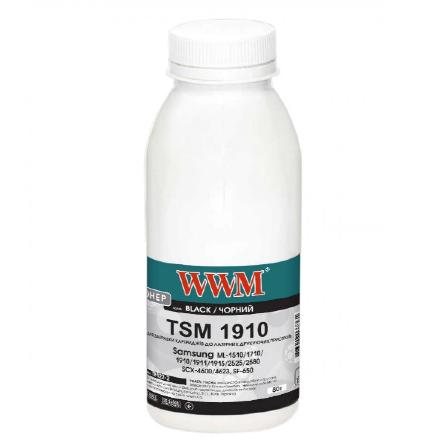 Тонер WWM для Samsung ML1910 / SCX4600 бутль 80г Black TB122-2 с быстрой доставкой