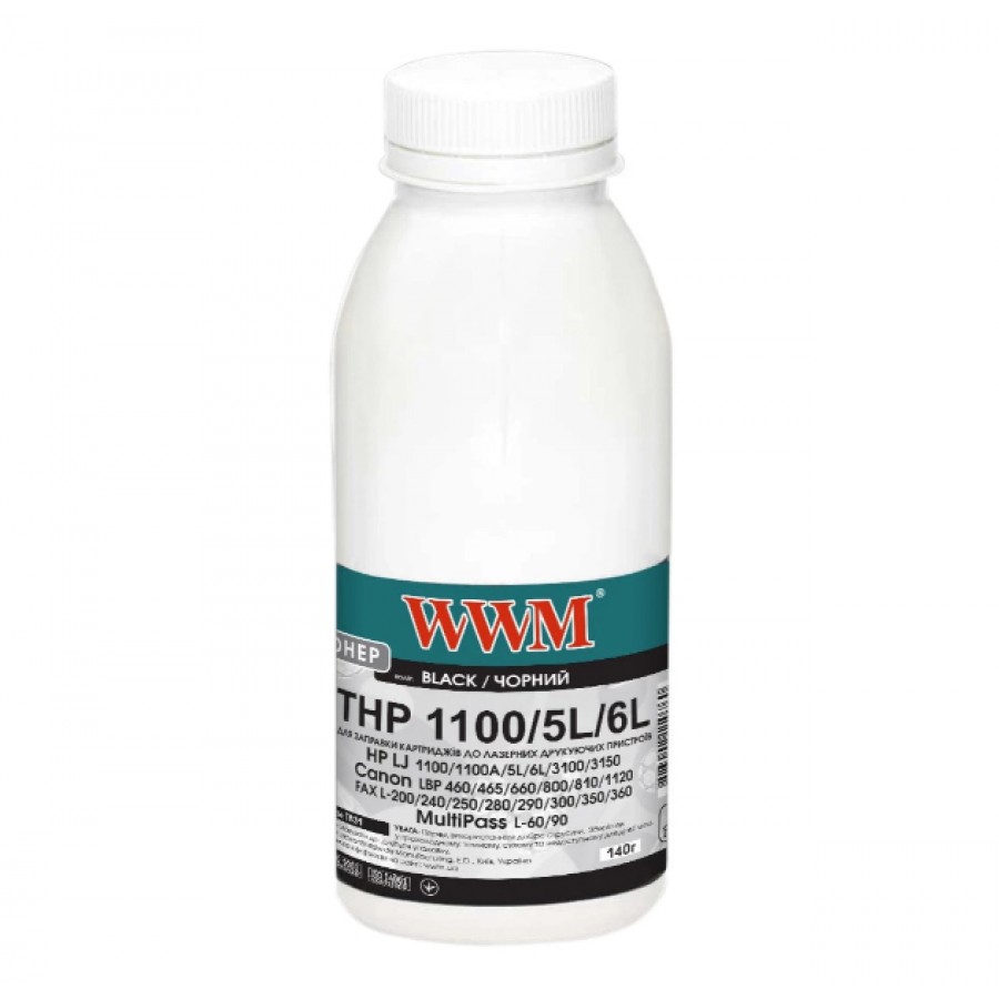 Тонер WWM для HP LJ 1100 / 5L / 6L бутль 140г Black TB31 с быстрой доставкой