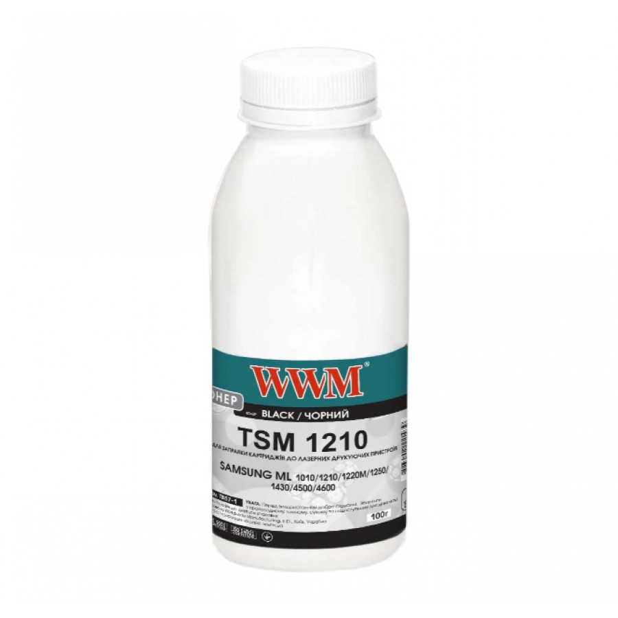 Тонер WWM для Samsung ML-1210 / 1220 / 1250, Xerox WC-3215 бутль 100г Black TB57-1 с быстрой доставкой