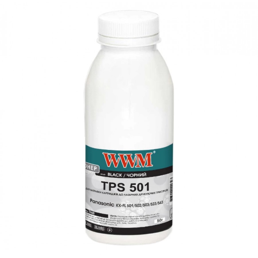 Тонер WWM для Panasonic KX-FL 501 / 502 / 503 / 523 / 543 бутль 50г Black TH68 с быстрой доставкой