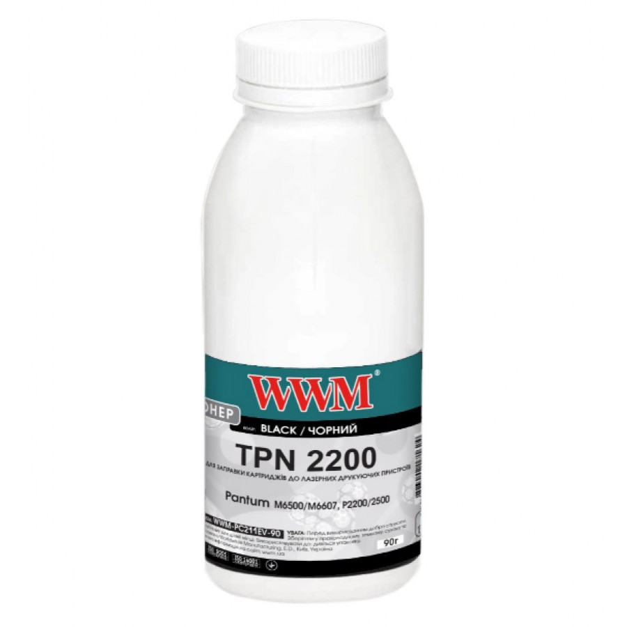 Тонер WWM для Pantum M6500 / M6607 / P2200 / 2500 бутль 90г Black WWM-PC211EV-90 с быстрой доставкой