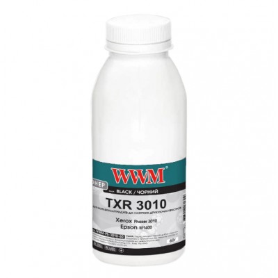 Тонер WWM для Xerox Phaser 3010 / Epson M1400 бутль 60г Black WWM-Ph-3010-60