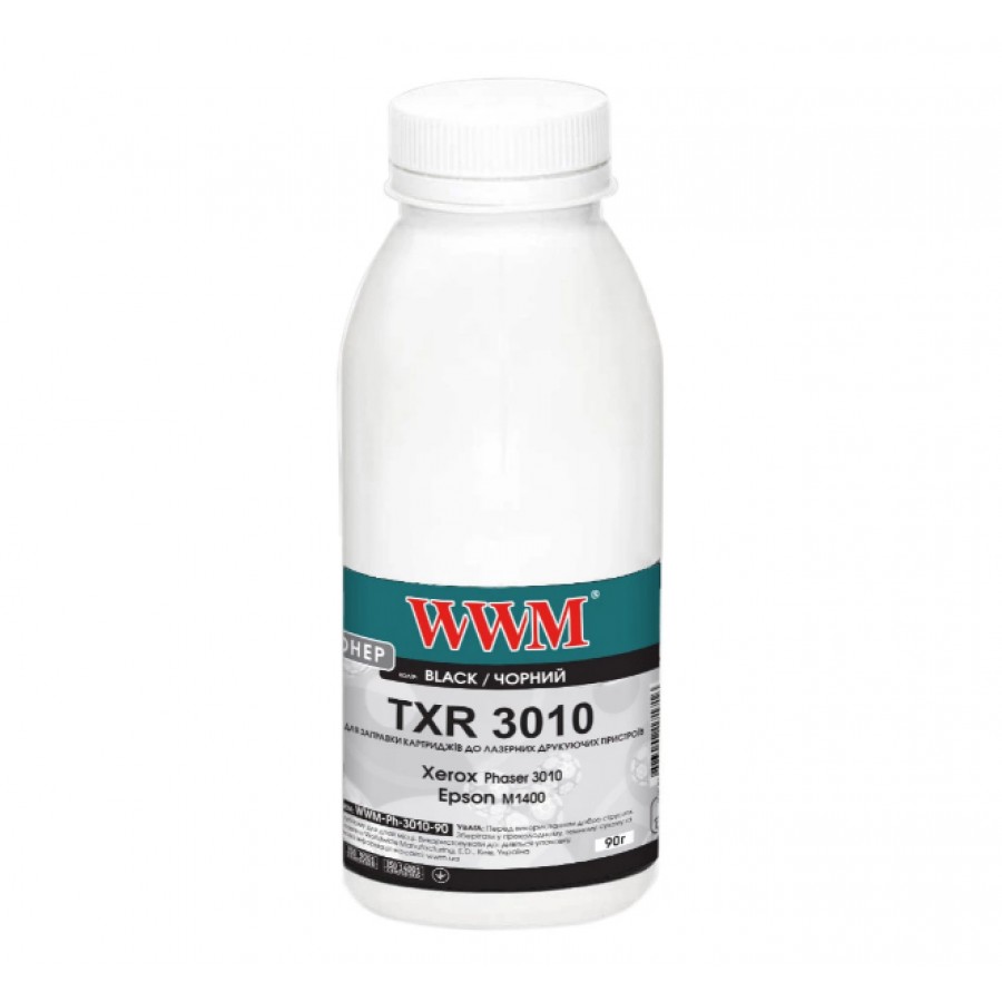 Тонер WWM для Xerox Phaser 3010 / Epson M1400 бутль 90г Black WWM-Ph-3010-90 с быстрой доставкой