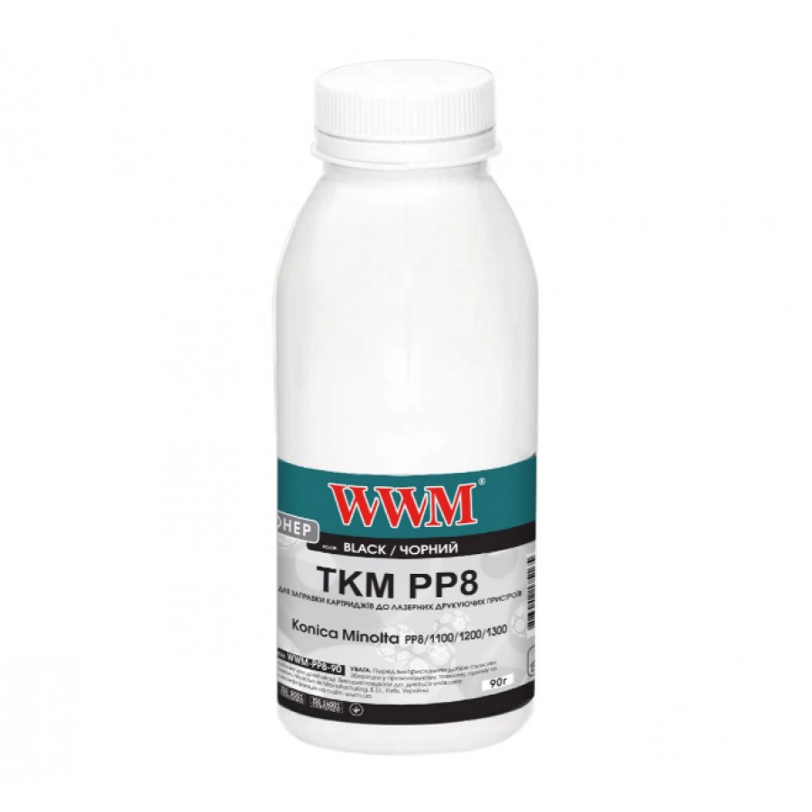 Тонер WWM для Konica Minolta PP8 / 1100 / 1200 / 1300 бутль 90г Black WWM-PP8-90 с быстрой доставкой