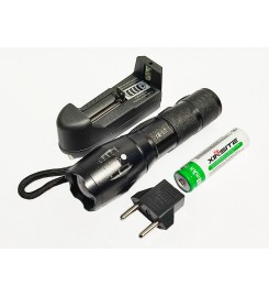 Ліхтарик XM-L2 з зумом, Ліхтар ручний 3xAAA/18650 5 режимів з футляром, зарядкою та акумулятором