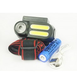 Налобний ліхтарик NF-611 та 1х акумулятор 18650 зарядний кабель micro usb
