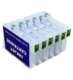 Перезаправляемые картриджи, ПЗК Printero с чипами 6 шт. для EPSON STYLUS PHOTO R200 / R220 / R320 / RX500 / RX600 / RE-T0481