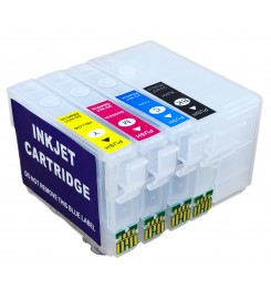 Перезаправляемые картриджи, ПЗК Printero с чипами 4 шт. для EPSON WF-7110DTW / WF-7210 / WF-7610DWF / WF-7620DTWF / RE-T2711XL