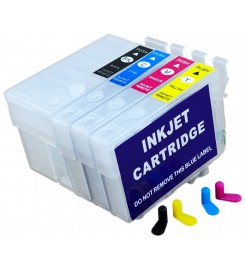 Перезаправляемые картриджи, ПЗК Printero с чипами 4 шт. для EPSON WF-7110DTW / WF-7210 / WF-7610DWF / WF-7620DTWF / RE-T2711XL