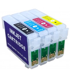Перезаправляемые картриджи, ПЗК Printero с чипами 4 шт. для Epson С79 / TX219 / TX419 / CX3900 / CX4900 / CX5900 / RE-T731N